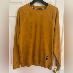 UGG Shirt: Mustard Terry, Crewneck, Long Sleeves, Cotton Blend, Logo, M